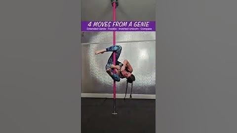x4 Moves From a Genie #polefitness #poledance #beginnerpole #pdgenie