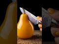 ✨ Glass Pear Sliced | ASMR Macro 🔪🍐 #asmr #relaxing #satisfying