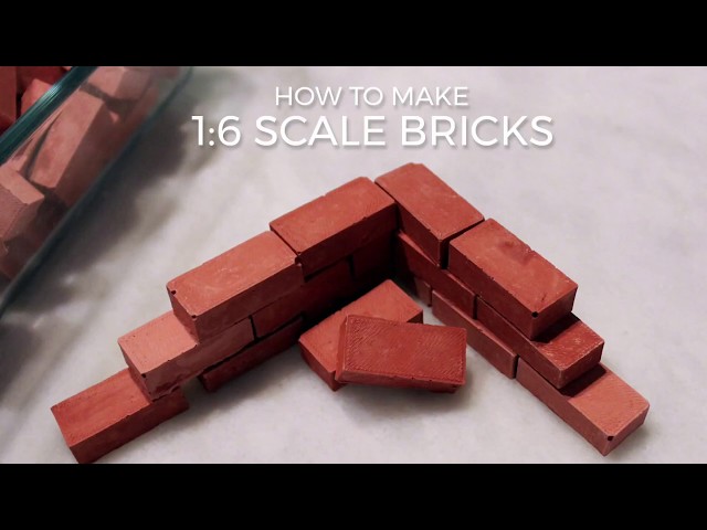 EASY miniature Brick in ANY style • 1:12, 1:6 or 1:24 scale 