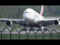 A-380 Emirates в Домодедово, посадка и взлет, май 2022.