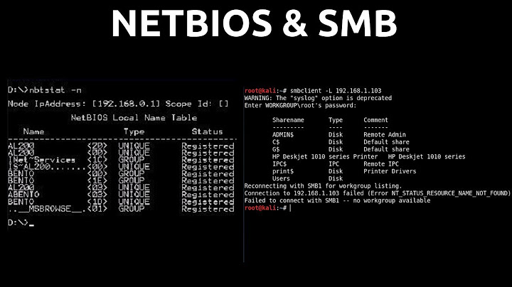 NetBIOS And SMB Enumeration - Nbtstat & smbclient