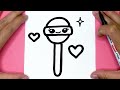 HOW TO DRAW A CUTE LOLLIPOP, THINGS TO DRAW