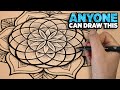 How to Draw an Easy Mandala - a Step by Step Tutorial | Anyone Can Make This Mandala Art!