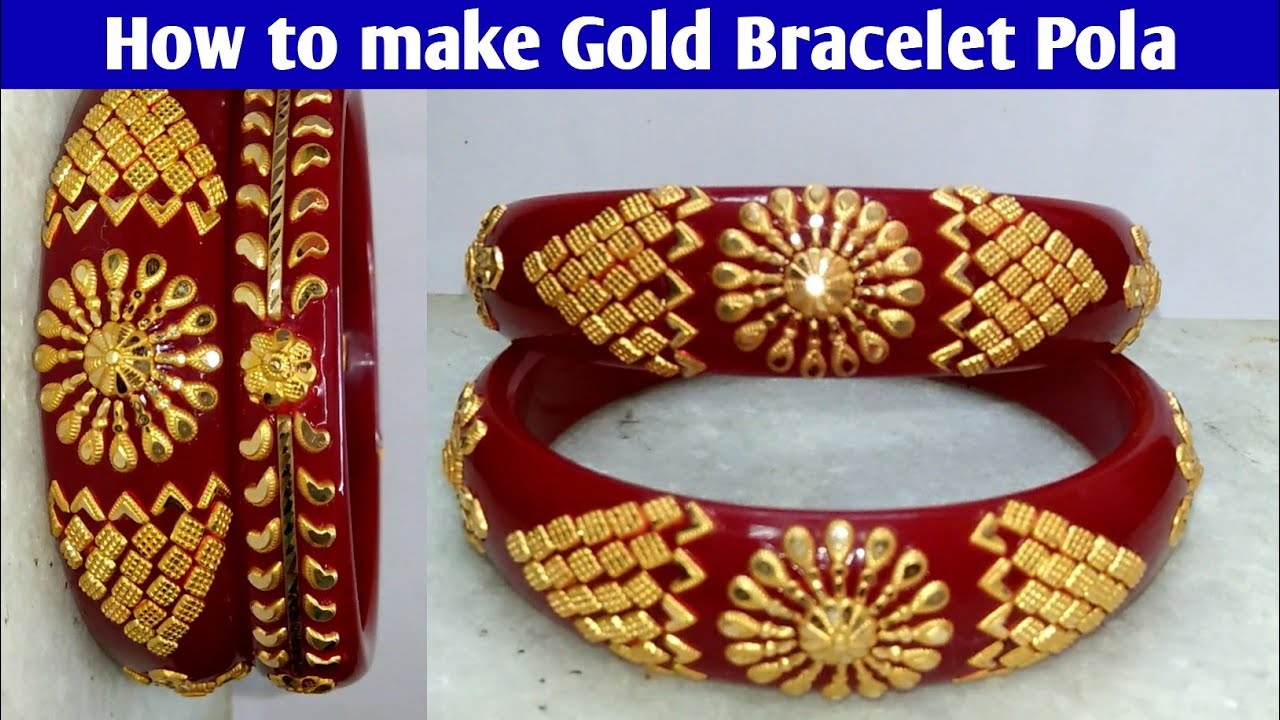 PC CHANDRA মাত্র 9 gram থেকে শুরু daily wear gold bracelet / pola badhano /  glass chur / bala bangle - YouTube