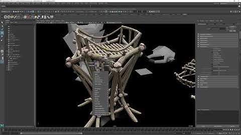 Maya and Houdini - Scaffolding modeling asset