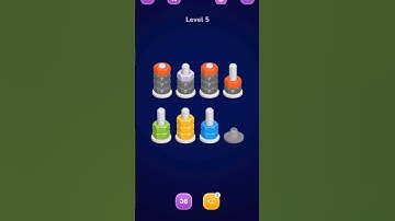 Nuts color sort puzzle game level 4-5 #puzzle #viral #colorsortgame