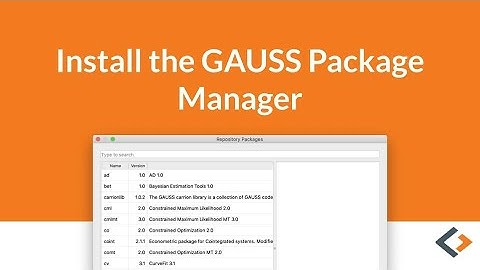 How to Install the GAUSS Package Manager