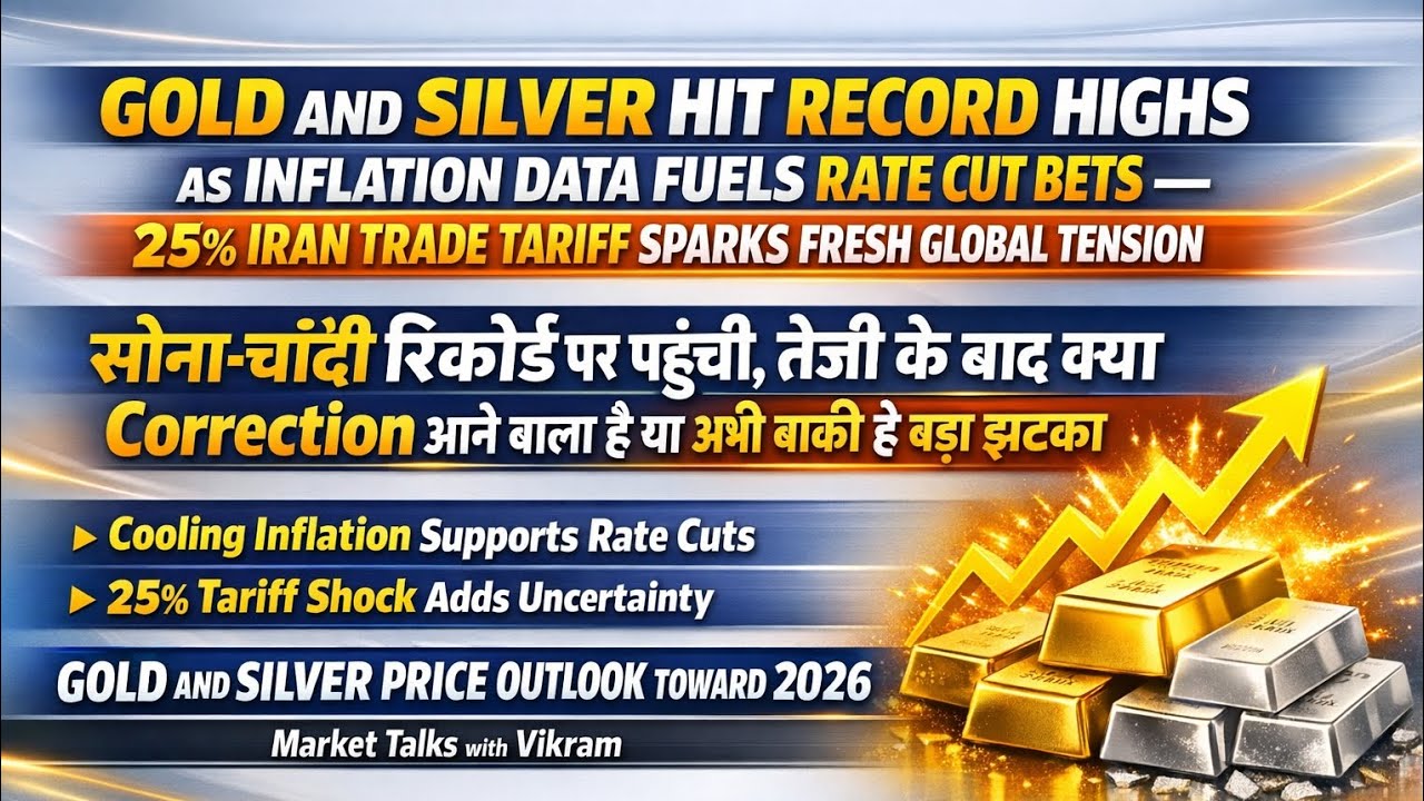 14 Jan: Gold-Silver Record High, Correction Risk, Inflation, Fed Pressure, Iran par 25% Tariff Alert