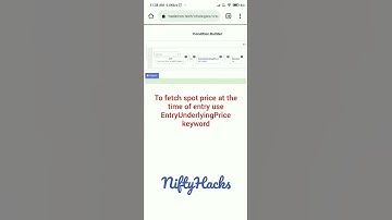 Hack to Fetch price of spot at time of entry on Tradetron