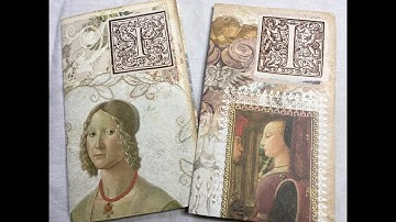 Tutorial mini ephemera trifold with accordian folder great for snail mail | stocking stuffers