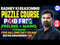 Complete Puzzle Course 🔥 | Seating Arrangement 02 | Class 29 | Prelims & Mains | By Radhey Sir