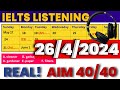 IELTS Listening Practice Test 2024 with Answers -26/4/2024