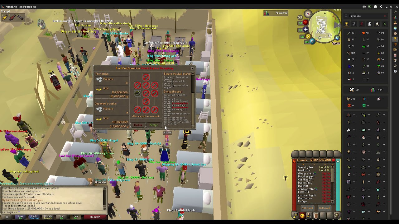 OSRS Duel Arena 236M Pot win