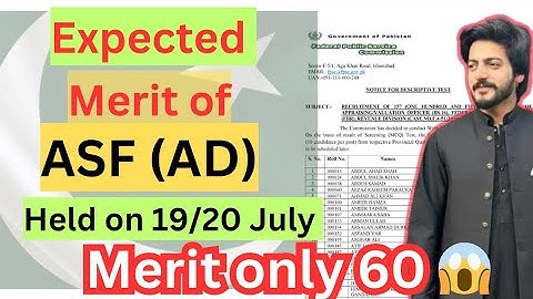 ASF AD Expected Merit 2025 | ASF 19–20 July Paper Analysis & Result Update | CSSTROLOGY