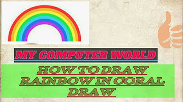 how to draw || Rainbow || in corel draw tutorial 2021.....