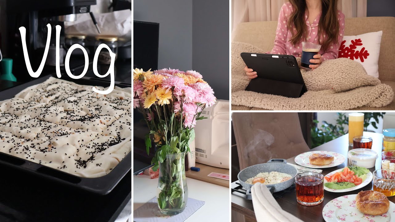 PIRASALI TEPSİ BÖREĞİ🥬TÜM HAFTANIN YEMEK HAZIRLIĞI🥗FİLM GECESİ🎬MARKET ALIŞVERİŞİ🌿BOL BOL DİNLENME💤