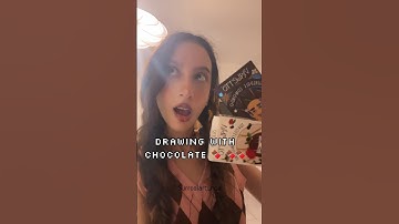 Drawing with CHOCOLATE 🍫✨ *I ate it*