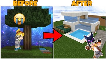 BUILDING RANDOM PLAYER HER FIRST HOUSE IN SKYBLOCK| BLOCKMAN GO: SKYBLOCK