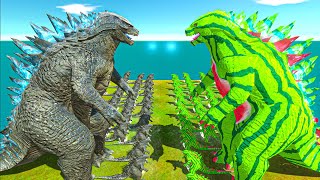 : Fruit Godzilla War - Growing Legendary Godzilla 2014 VS Cocomelon Godzilla - Animal Battle Simulator