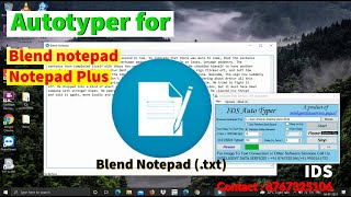 Autotyper for Blend Notepad , Notepad Plus (.wrt)/ Notepad Editor 2020 Copy paste trick #Notepadplus screenshot 4