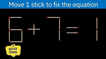 0+0=6 | Matchstick Puzzle| Can You Solve This in 10 Seconds? | QuizTime