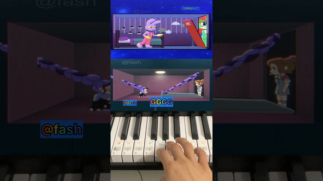 Ribbit Open the Door (The Amazing Digital Circus) @fash - Piano Tutorial