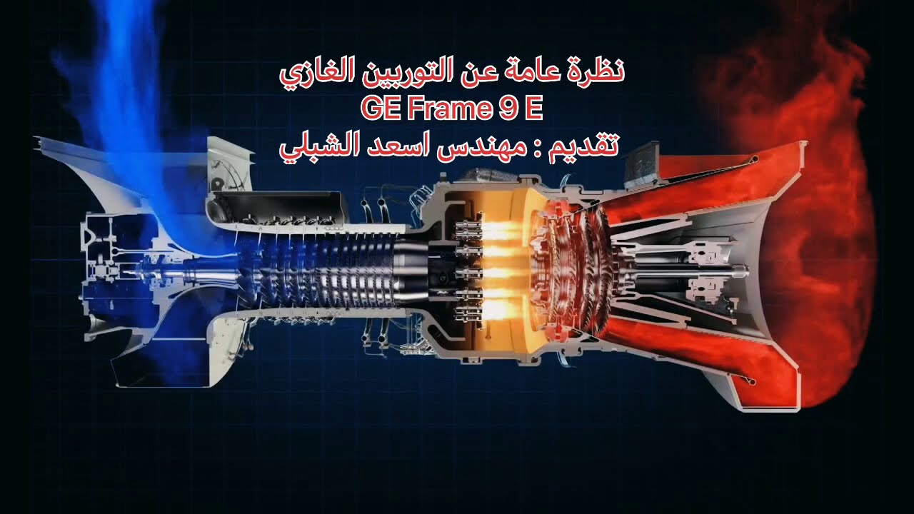 مكونات واجزاء التوربين الغازي Gas turbine frame 9 e نظره عامه