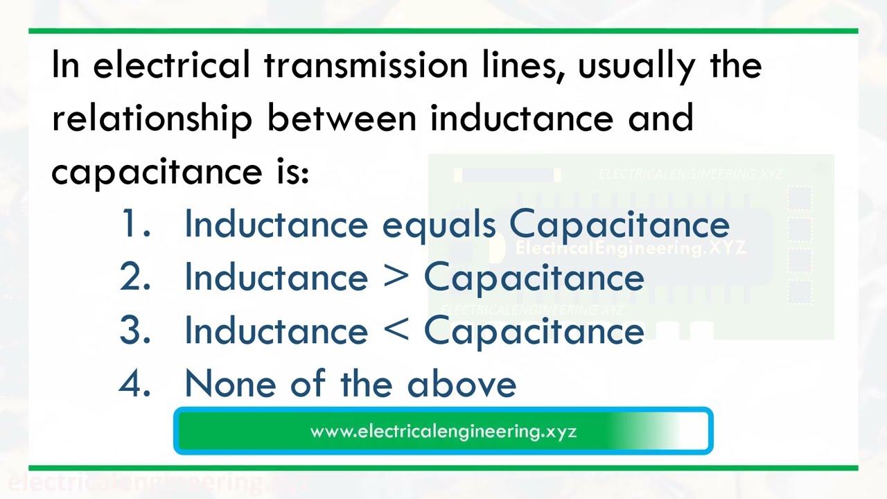 In electrical transmission lines, usually the relationship between inductance and capacitance is