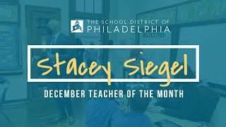 December 2022 | Teacher of the Month | Stacey Siegel