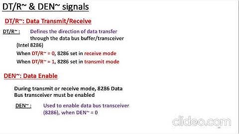 Bus cycle definition, ALE and other signals