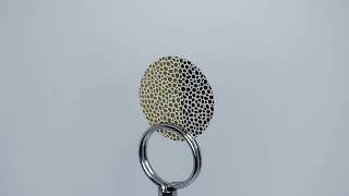 RL762 Clear Gold Animal Print Sequin Material