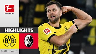 Malen \u0026 Füllkrug Secure Home Streak! | Dortmund - Freiburg | Highlights | MD 21 – Bundesliga 23/24