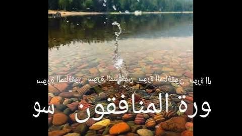 063 سورة المنافقون برواية ورش عن نافع