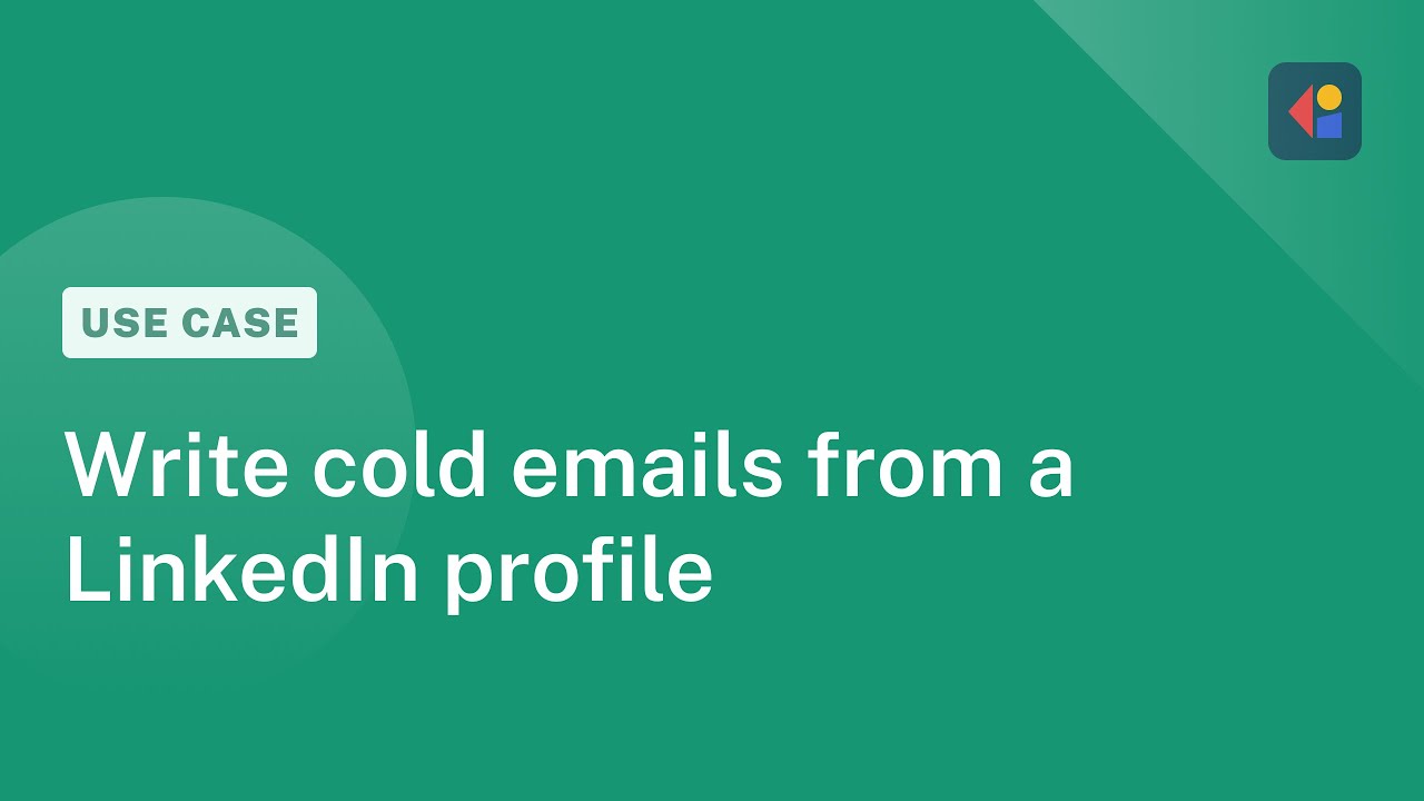 Write cold emails from a LinkedIn profile | Cassidy use case - YouTube