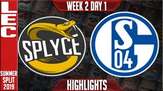 SPY vs S04 Highlights | LEC Summer 2019 Week 2 Day 1 | Splyce vs Schalke 04