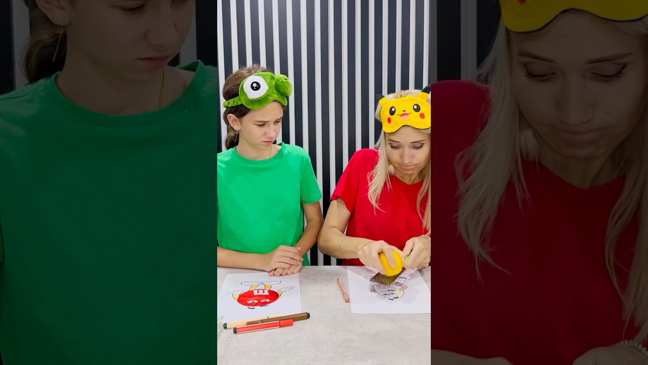 3 Marker Challenge 🍋🍬😄🤪 #3markerchallenge #shorts #drawing #threewikifamily