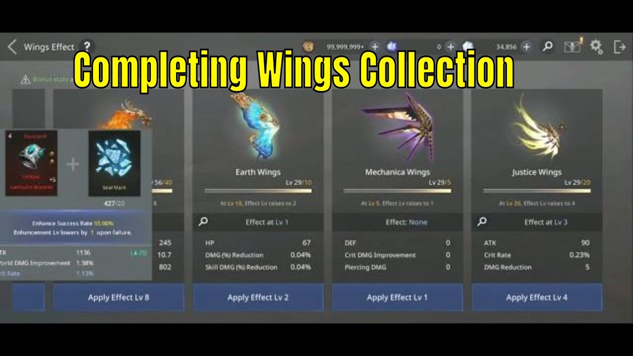 AxE: Alliance vs Empire: Completing All Wings Sets & Increasing Power More