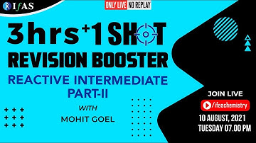 One-Shot Super SET Revision Booster Series of Reactive Intermediate Part-II | SET, CSIR NET & GATE