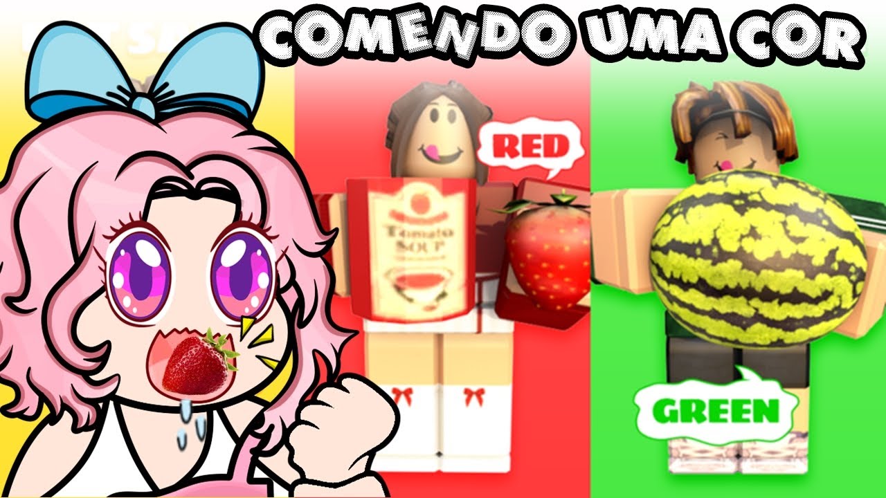 🍇COMIDA DE UMA COR SÓ POR UM DIA - Roblox