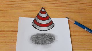 3d Drawing Floating On Paper / How To Draw Easy Art For Beginners #shorts 4