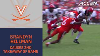 Virginias Brandyn Hillman Causes His 2nd Takeaway Of The Game