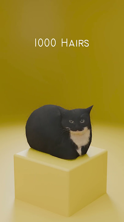 Maxwell the Cat  #3danimation #blender #physics #blender3d #3d #simulation #hair #cat #cats