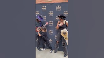 Thumbnail of A WWE fan tries to steal Rhea Ripley from Dirty Dom #summerslam