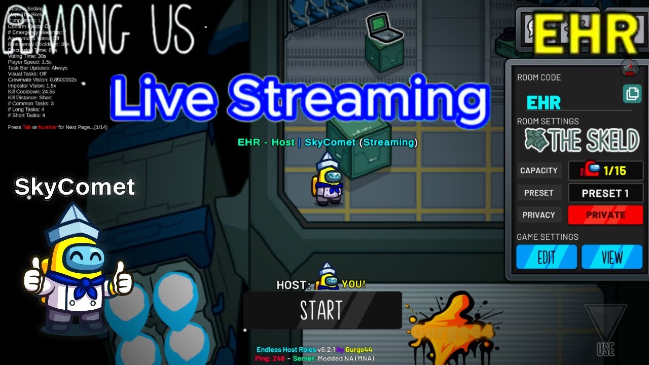 Among Us EHR Mods Chill & Hangout Gameplay 78  (Commentary)