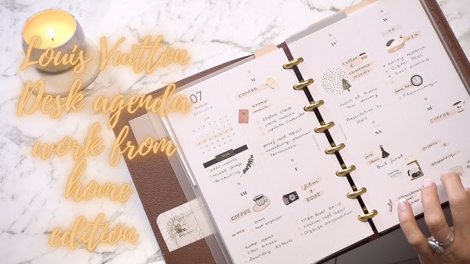 ⚡️New video⚡️ My New Awesome Louis Vuitton A5 Desk Agenda Planner in LV  Monogram Eclipse Outfitted with Cloth & Paper! Giveaway!! Link…