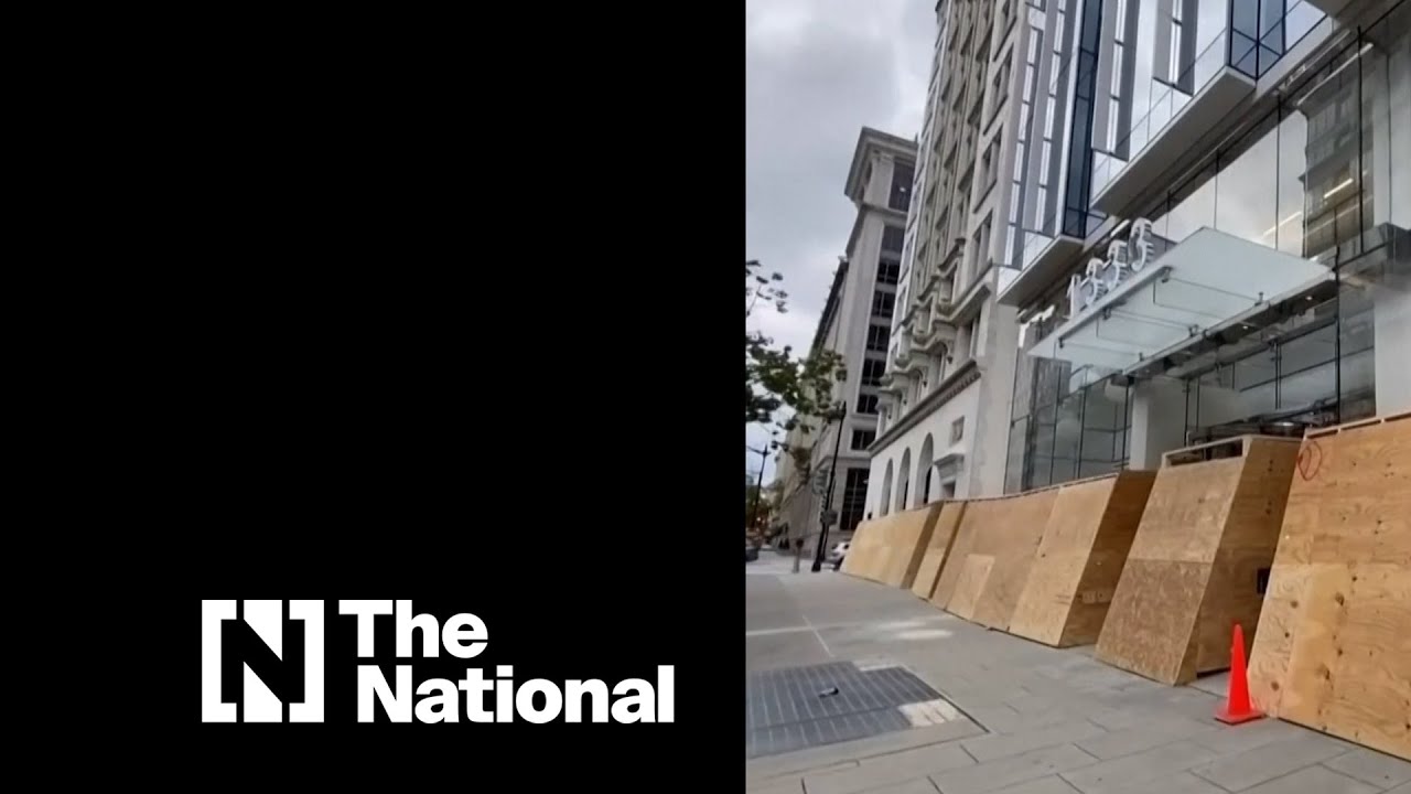 Shops and offices boarded up in Washington ahead of 
