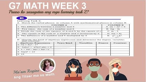 Paano sagutan ang module? Q2 Week 3 Learning Task 2 (G7 Mathematics) TAGLISH