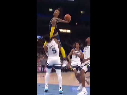 Ja Morant Went Flying ? #shorts #nba #basketball