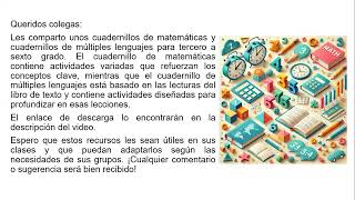Cuadernillos Listos para 3o a 6o Grado Matematicas y Lenguajes Basados en el Lib