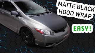 Matte Black Hood Wrap - EASY! by Ehab Halat 4,350 views 3 years ago 9 minutes, 5 seconds